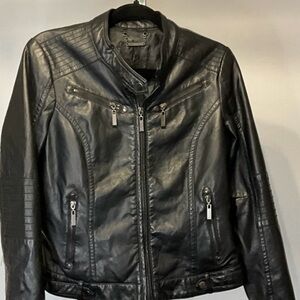 J2 Jacket Size L Faux Leather Sporty Motorcycle Style Jacket